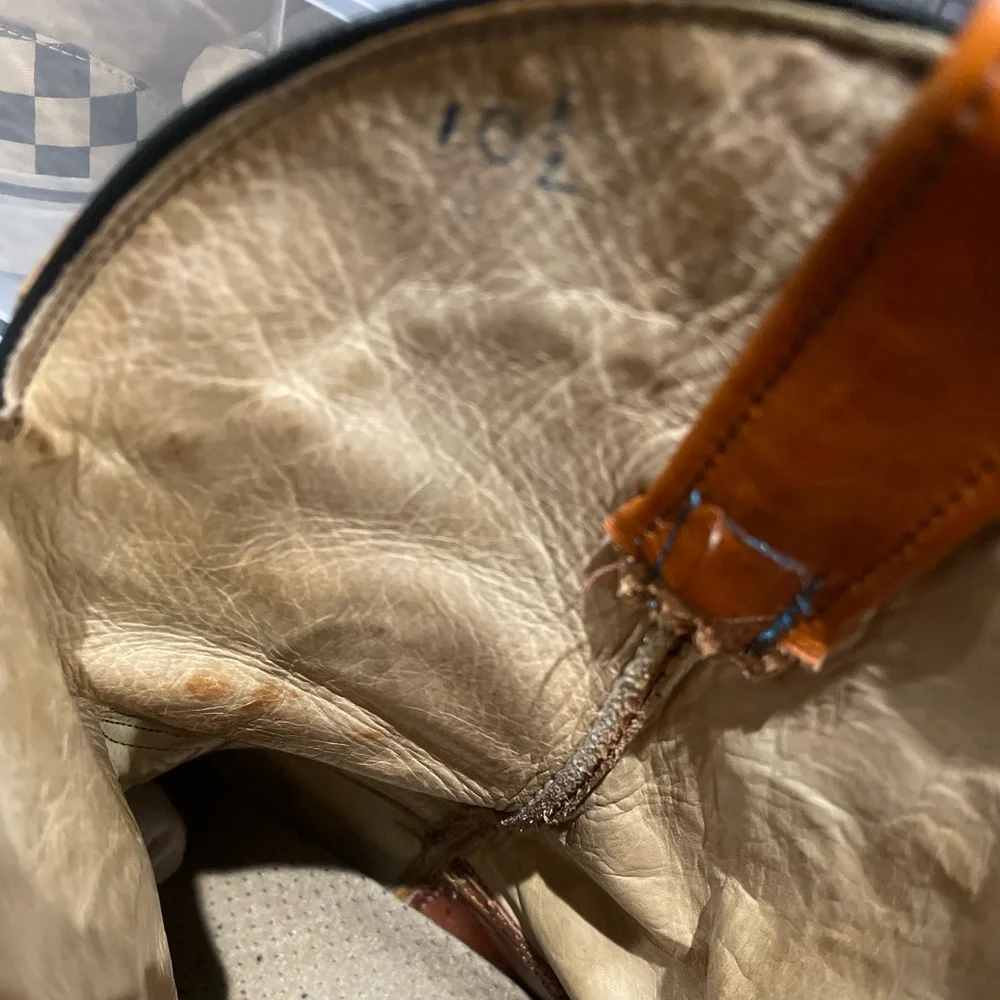 Vintage La Grange Ostrich Boots 10 1/2 - Picture 11 of 15